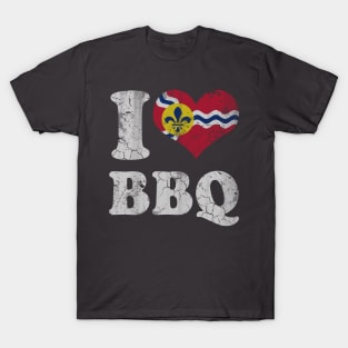 Love St Louis Missouri BBQ Barbecue Grilling Grill T-Shirt